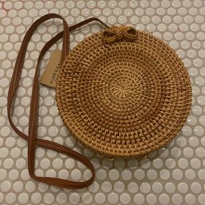 SOLD | Savanna Hand Woven Straw Crossbody Bag